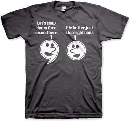 Hybris Let's Slow Down For A Second T-shirt donkergrijs
