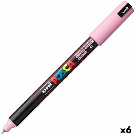 Markeerstift POSCA PC-1MR Licht Roze (6 Stuks)