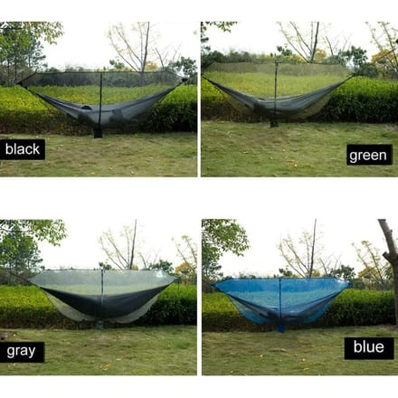 Moustiquaire suspendue légère et Portable pour voyage en plein air, filet anti-insectes pour hamac de Camping bleu