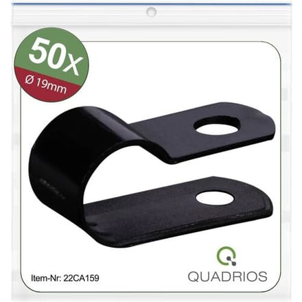 Quadrios 22CA159 Bevestigingsklem Schroefbaar 22CA159 Bundel-Ø (bereik) 19 mm (max) Zwart 1 set(s)