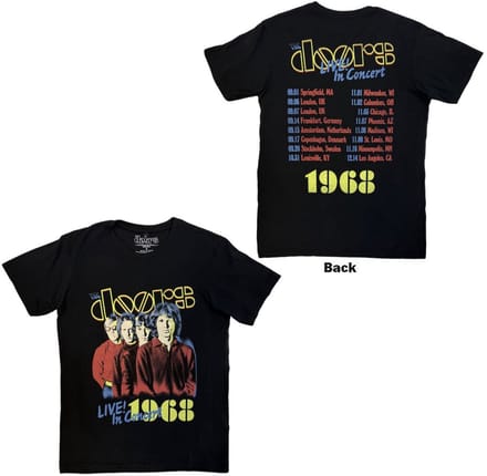 The Doors - Live In Concert '68 Heren Tshirt - S - Zwart