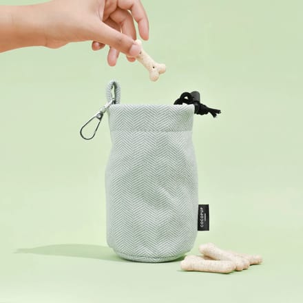 Beloningstasje hond - Cocopup - Sage Tweed - Trekkoord