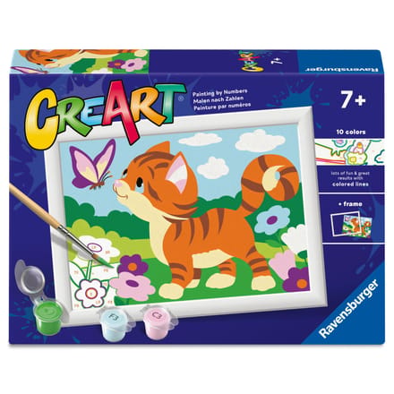 Ravensburger – CreArt: Cat with Butterfly – Schilderen op Nummer