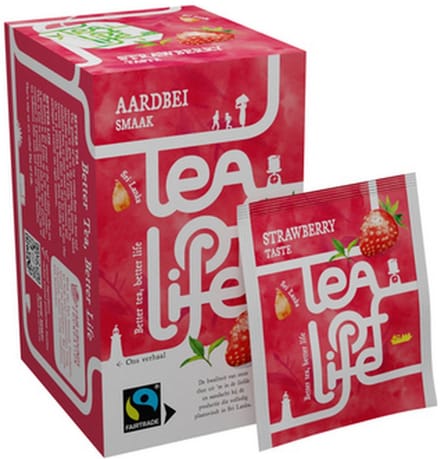 Tea of Life - Strawberry - 100 x 1.5 gram - Omdoos 6x