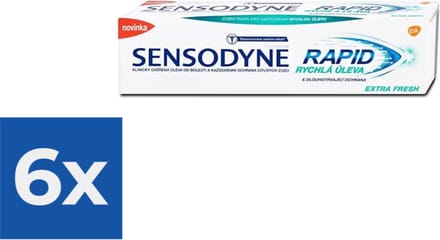 Sensodyne Tandpasta - Rapid Relief Extra Fresh - 75ml - Voordeelverpakking 6 stuks