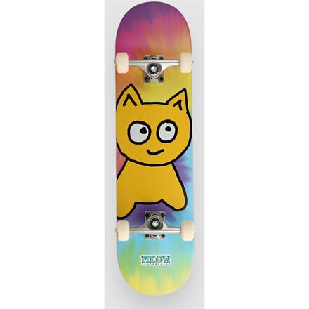 Meow Skateboards Big Cat Tie Dye 8" Complete