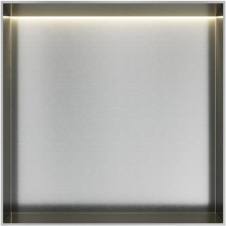 Hotbath &More Inbouwnis - 30 x 30 x 10 cm - Frameless - met LED-verlichting - RVS 316 - V01