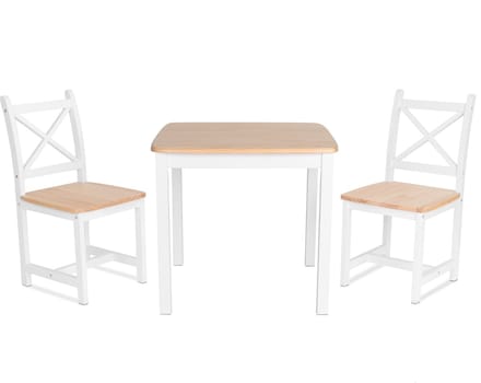 ib style® Xen Kinderzitgroep - Kindertafel - 2 Stoelen - Speeltafel - Wit
