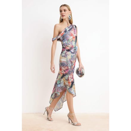 Maxi-jurk met print voor dames, mouwloos, chique/nachtelijk