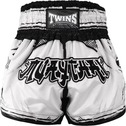 Twins Special TBTL Comic Muay Thai Shorts - Wit/Zwart M