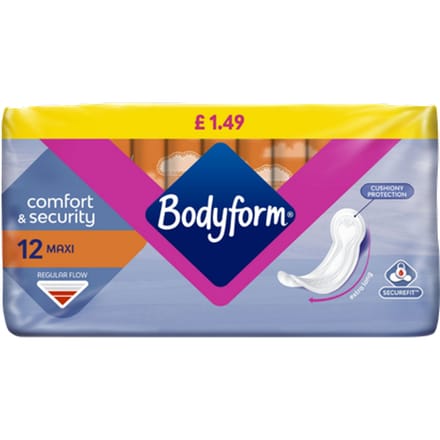 Bodyform Comfort & Security Maxi Maandverband - 12 stuks