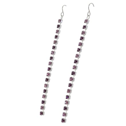 Behave - Oorhangers paars dames - Lange elegante stijl - Avondlook