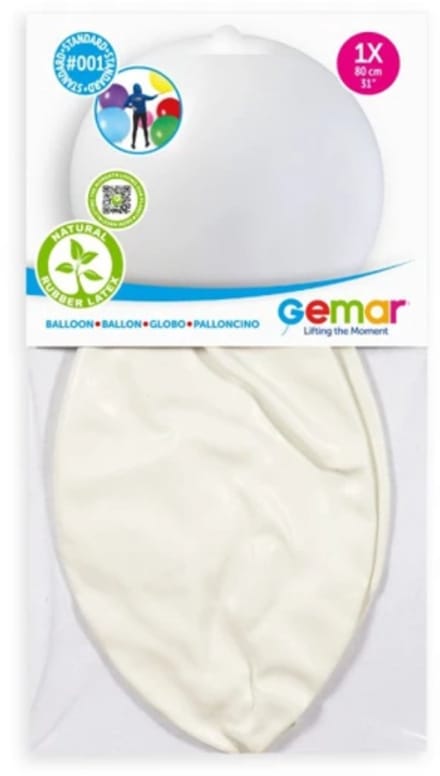Topballon Latex - Wit - 80 cm
