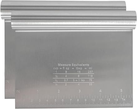 TIM® Deegsteker - Deegschraper - Deegsnijder - Zilver - ‎15cm x 13cm x 1cm