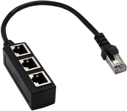 Ethernet Netwerk Splitter Adapter 1 Poort naar 3 Poorten LAN Kabel Verdeler