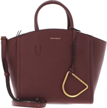 COCCINELLE Leren Handtas Schoudertas Narcisse Handbag Carruba Bruine