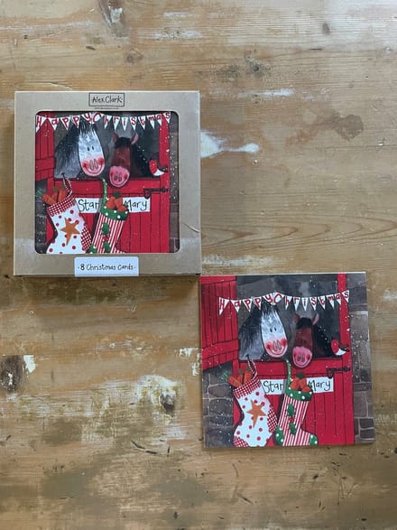 Alex Clark Kerstkaarten Paard ~Christmas Stable'