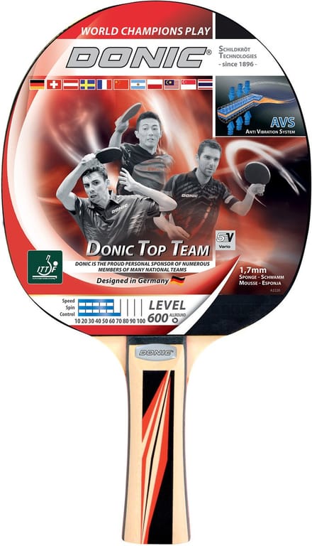 Donic Schildkröt Tafeltennisbat Top Team 600 Zwart
