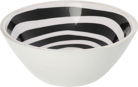 J-Line schaal - hout - zwart/wit - large