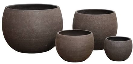 Terracotta bloempotten set 4-delig – bruin 56 cm