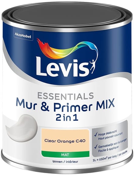Levis - Essentials Mur & Primer Mix - Clear Orange C40 - Mengverf - 1 L