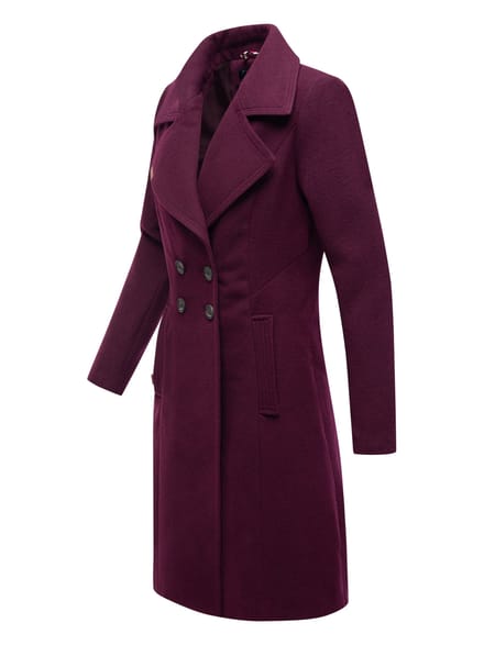 Navahoo Dames Trenchcoat Wooly – Premium Wintermantel met Elegante Pasvorm