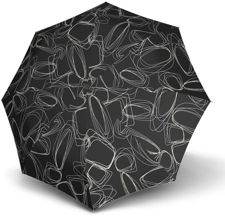 Knirps Paraplu T.200 Medium Duomatic Pure Black Zwart