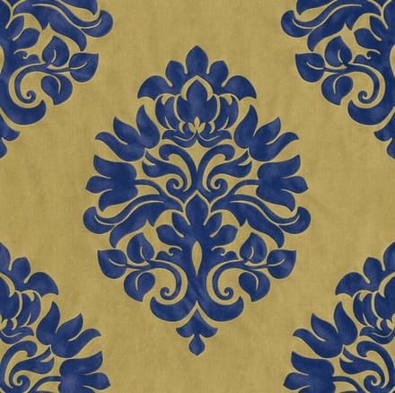 Blauw goud barok behang ornamenten klassiek 545722