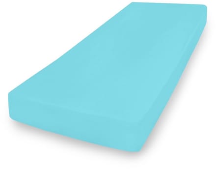 Jersey hoeslake met elastiek 160x200 cm turkoois