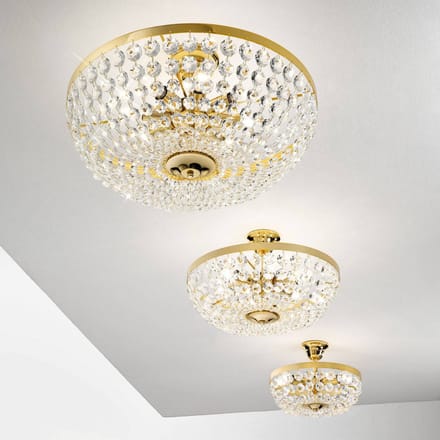 austrolux Plafondlamp Valerie, goud, Ø 40 cm
