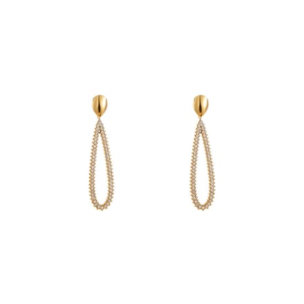 Go Dutch Label Oorknoppen Shiny Oval Dangle Goud
