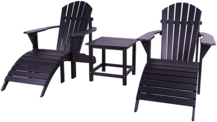 MaximaVida kunststof adirondack tuinstoel set Montreal zwart - the original