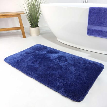 Zachte Antislip Badmat 80 x 150 cm - Donkerblauw