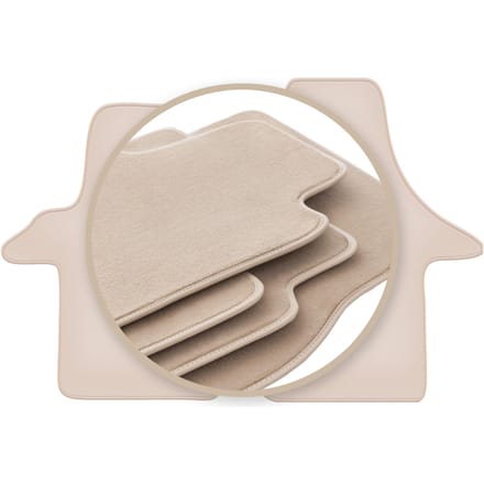 PREMIUM beige vloermatten voor: Volkswagen Transporter T5 bestelwagen 2003-2015