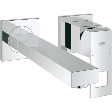 GROHE Eurocube Wandgemonteerde Wastafelkraan - Lange uitloop - Exclusief inbouwdeel - Chroom