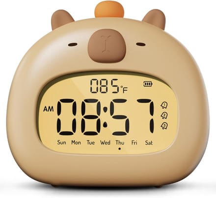 SNJY® Slaaptrainer Kinderen - Slaapwekker - Kinderwekker - Capibara - Bruin