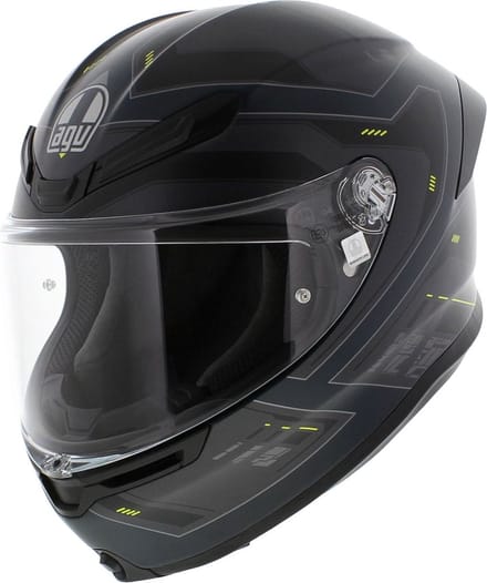 AGV K6 S E2206 Mplk Enhance Matt Grijs Geel Fluo Integraalhelm - Helm