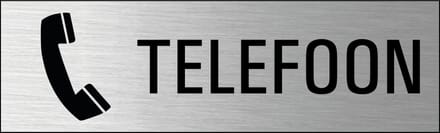 Telefoon deurbordje met zelfklevende strip
