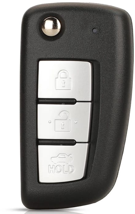 XEOD Autosleutelbehuizing - sleutelbehuizing auto - sleutel - Autosleutel / Geschikt voor: Nissan 3 knops