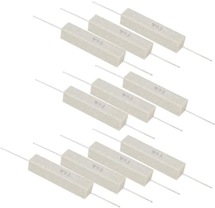 Weerstand Cement - Elektronica Component - Circuit Ontwerp - Vlamvertragend - 10W 1K Ohm - Wit