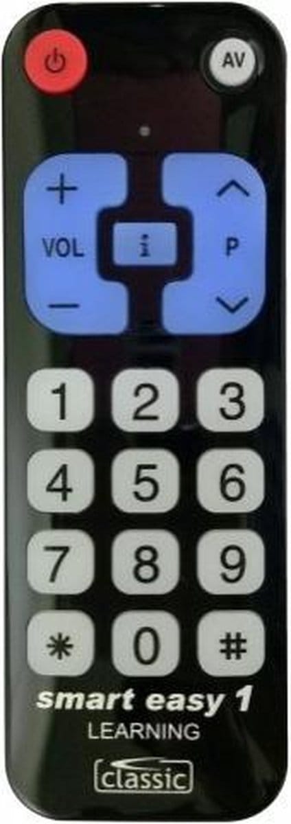 Senioren / Slechtzienden universele afstandsbediening smart easy 1