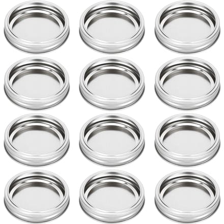 12 Stuks Roestvrij Staal Split Type Glazen Pot Deksels Rond Lekdicht Afsluitdeksels Keuken gray
