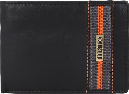 mano Don Leonardo Portemonnee RFID Leer 12 cm - Jongens - Horizontaal - schwarz