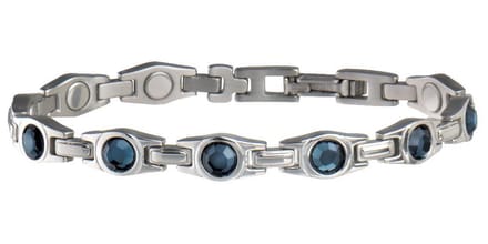 Magneet Armband Lady Blue Gem - M