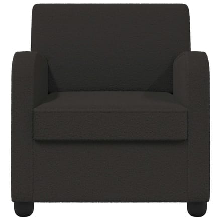 vidaXL - Fauteuil - Zwart - Imitatie - lamswol