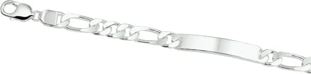 Graveerarmband Figaro Plaat 8 Mm 21 Cm