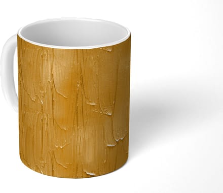 Mok - Verf - Patronen - Oker - Mokken - 350 ML - Beker - Uitdeelcadeautjes