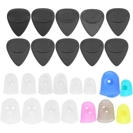Plectres de Guitare Dépolis Protecteurs de Doigts en Silicone Accessoires d'Instruments de Musique gray