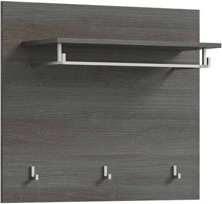 Salsa garderobepaneel wit hoogglans MDF TZ rookzilver NB - 27x80x70cm