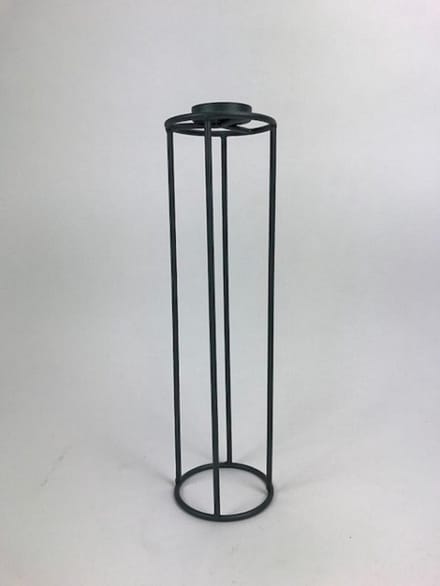 T.Light Holder 10x10x35 cm Blue Grey
